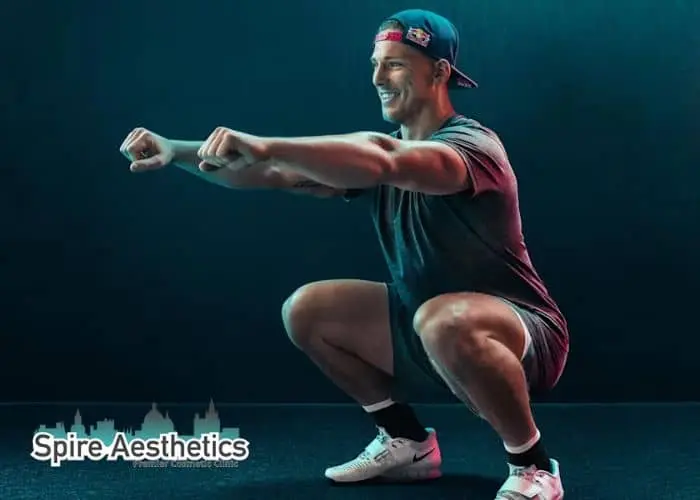 Image of man build leg muscle Buckinghamshire through exercise