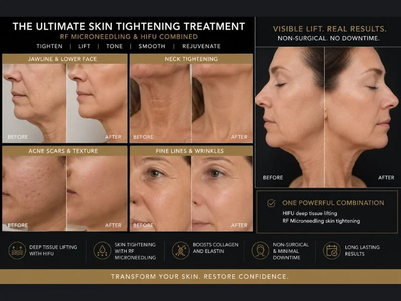 Results of combined treatment for the ultimate skin tightening treatment Buckinghamshire